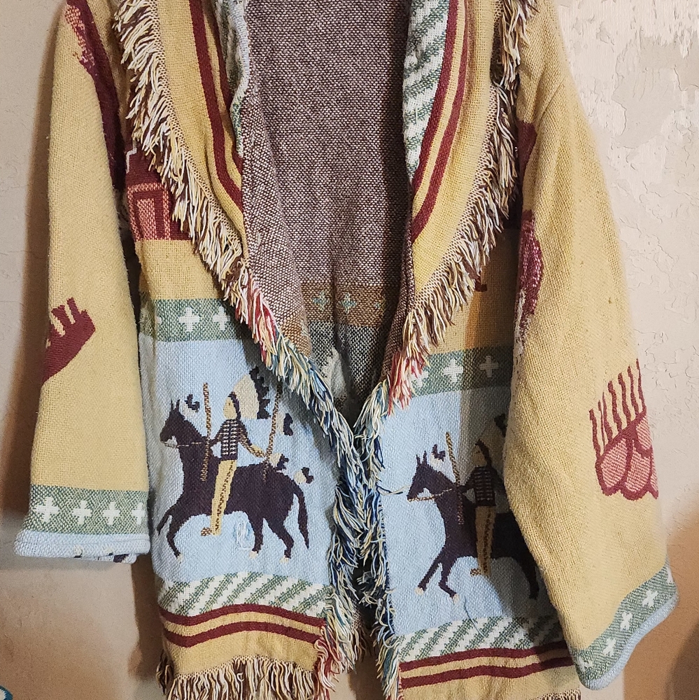 Rare VINTAGE Cowboy Cardigan